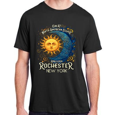 Rochester New York 2024 Total Solar Eclipse April 8 Souvenir Adult ChromaSoft Performance T-Shirt