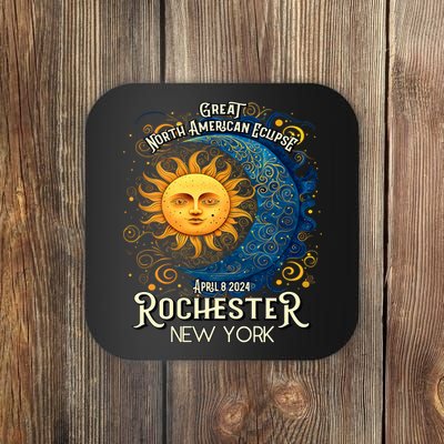 Rochester New York 2024 Total Solar Eclipse April 8 Souvenir Coaster