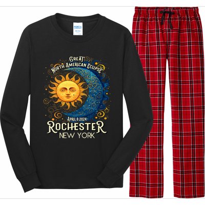 Rochester New York 2024 Total Solar Eclipse April 8 Souvenir Long Sleeve Pajama Set