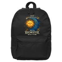 Rochester New York 2024 Total Solar Eclipse April 8 Souvenir 16 in Basic Backpack