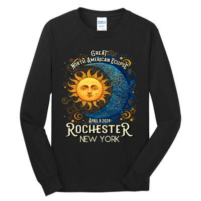 Rochester New York 2024 Total Solar Eclipse April 8 Souvenir Tall Long Sleeve T-Shirt