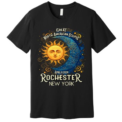 Rochester New York 2024 Total Solar Eclipse April 8 Souvenir Premium T-Shirt