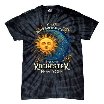 Rochester New York 2024 Total Solar Eclipse April 8 Souvenir Tie-Dye T-Shirt