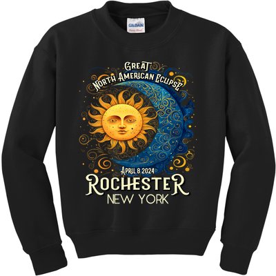 Rochester New York 2024 Total Solar Eclipse April 8 Souvenir Kids Sweatshirt