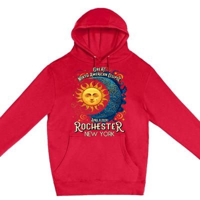 Rochester New York 2024 Total Solar Eclipse April 8 Souvenir Premium Pullover Hoodie