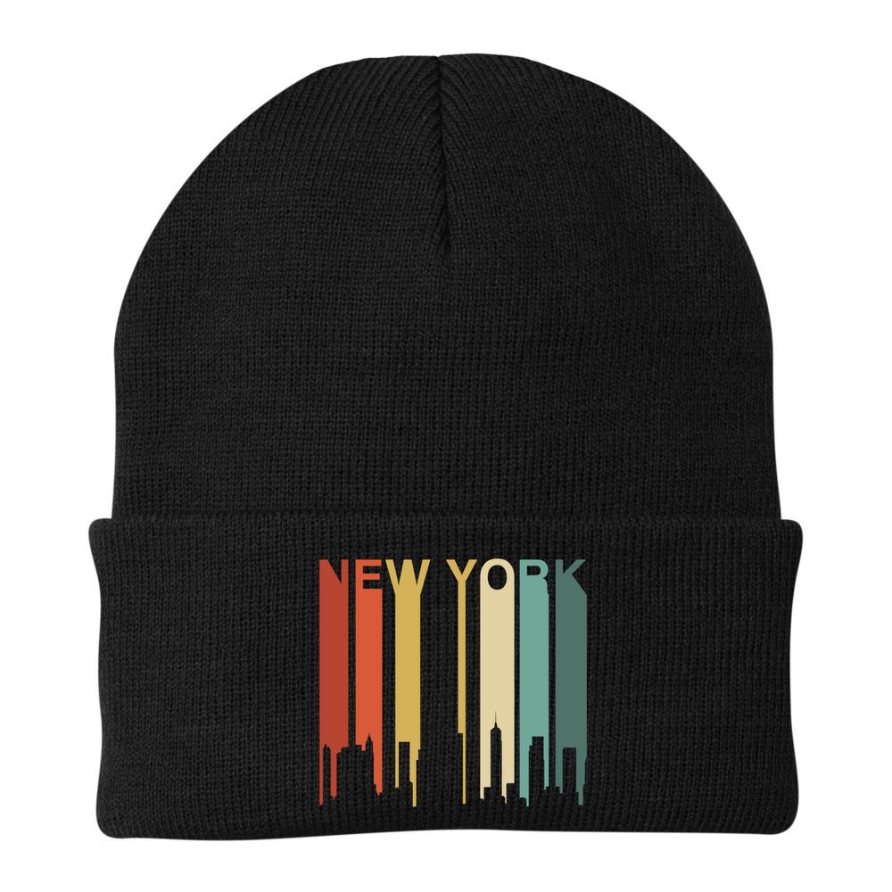 Retro New York Vintage City Urban Skyline Nyc Ny Architect Great Gift Beanie
