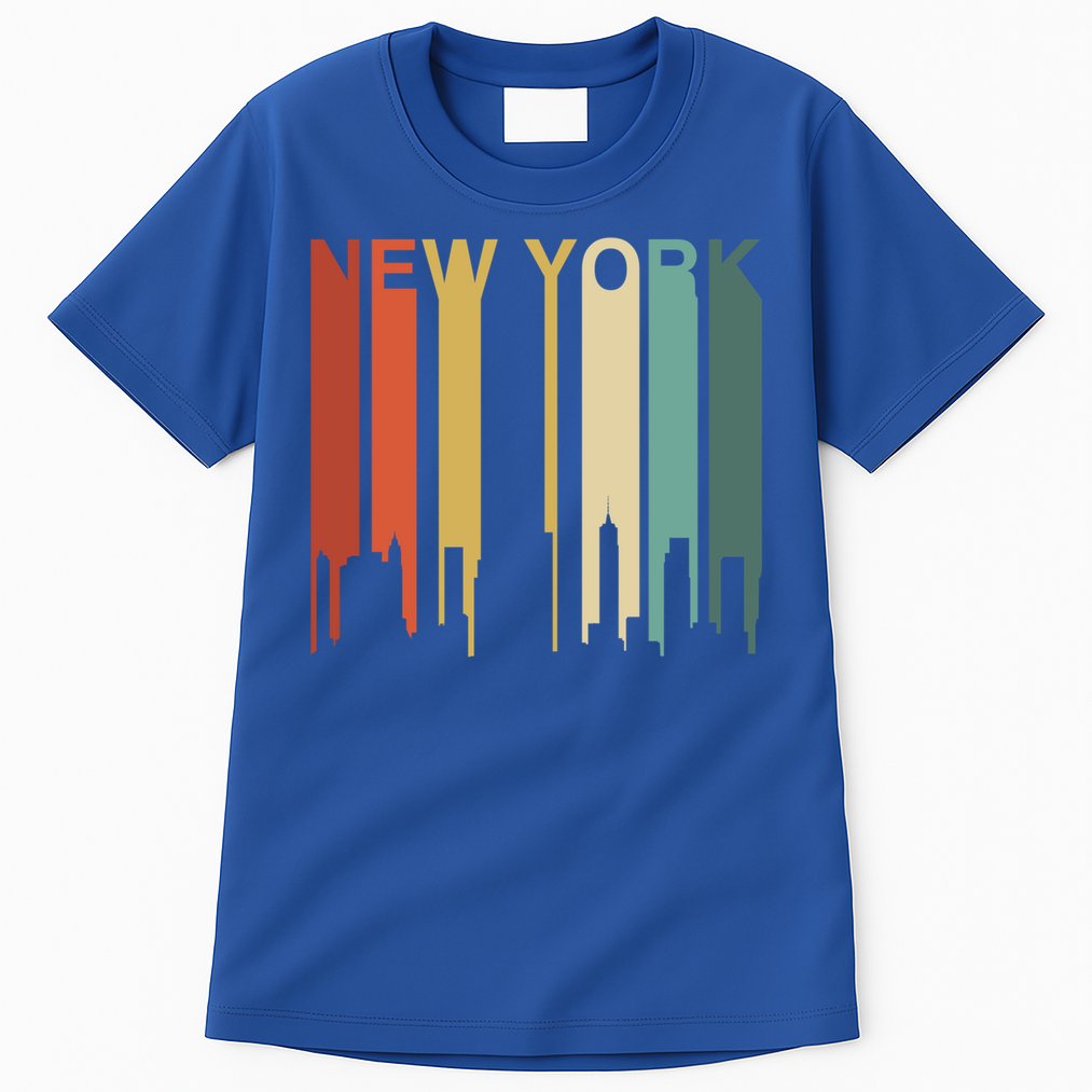 Retro New York Vintage City Urban Skyline Nyc Ny Architect Great Gift Tall T-Shirt