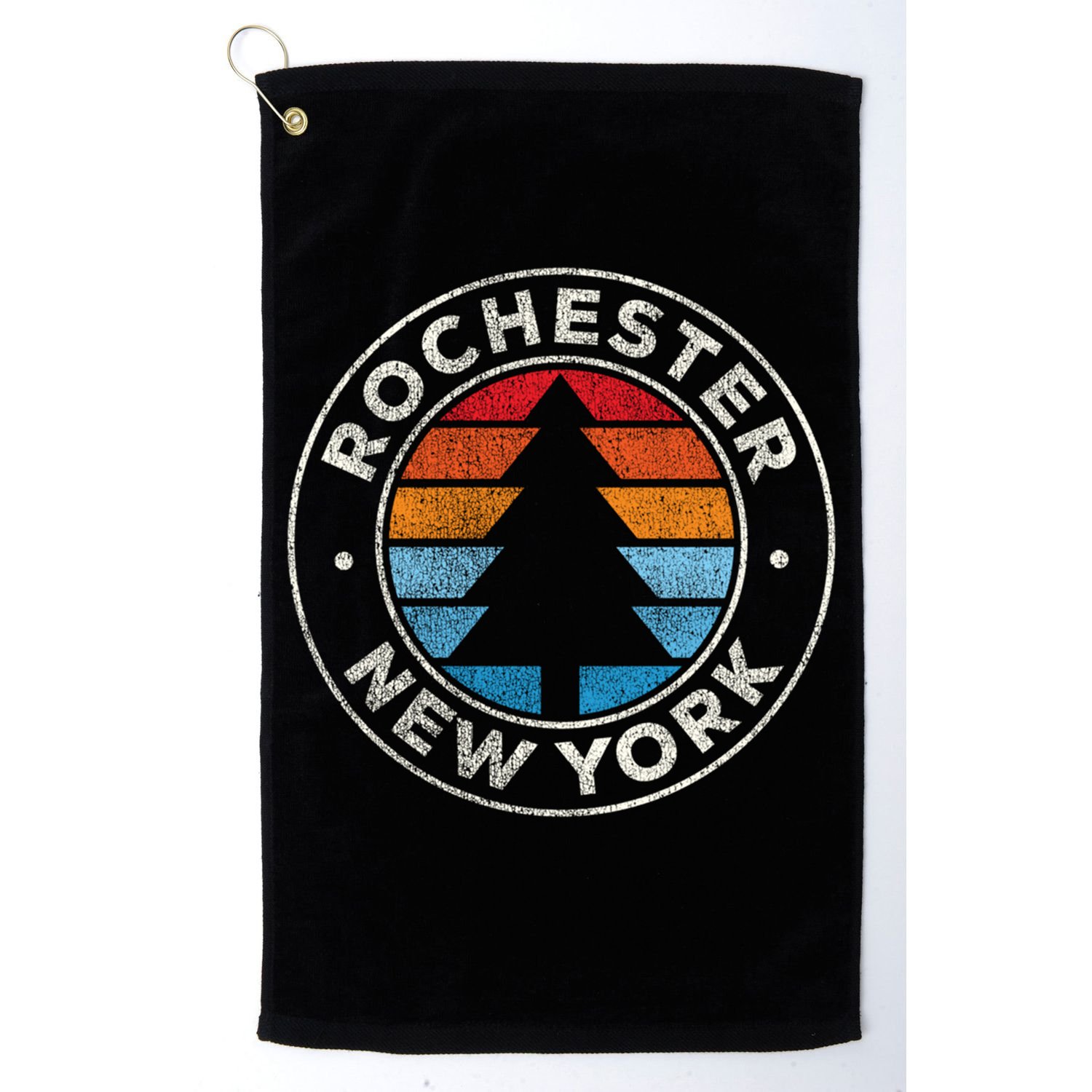 Rochester New York Ny Vintage Graphic Retro 70s Great Gift Golf Towel