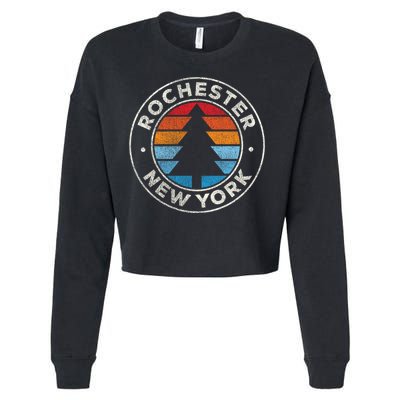 Rochester New York Ny Vintage Graphic Retro 70s Great Gift Cropped Pullover Crew
