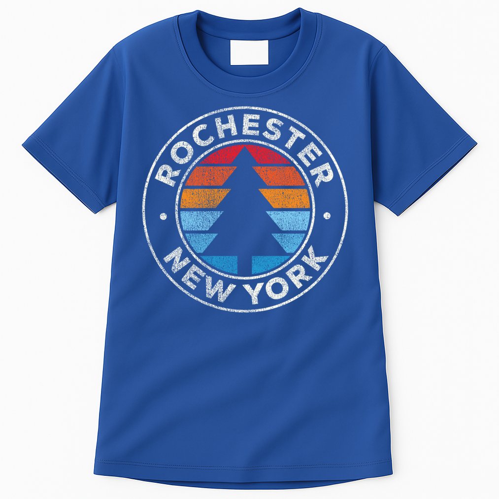 Rochester New York Ny Vintage Graphic Retro 70s Great Gift Tall T-Shirt