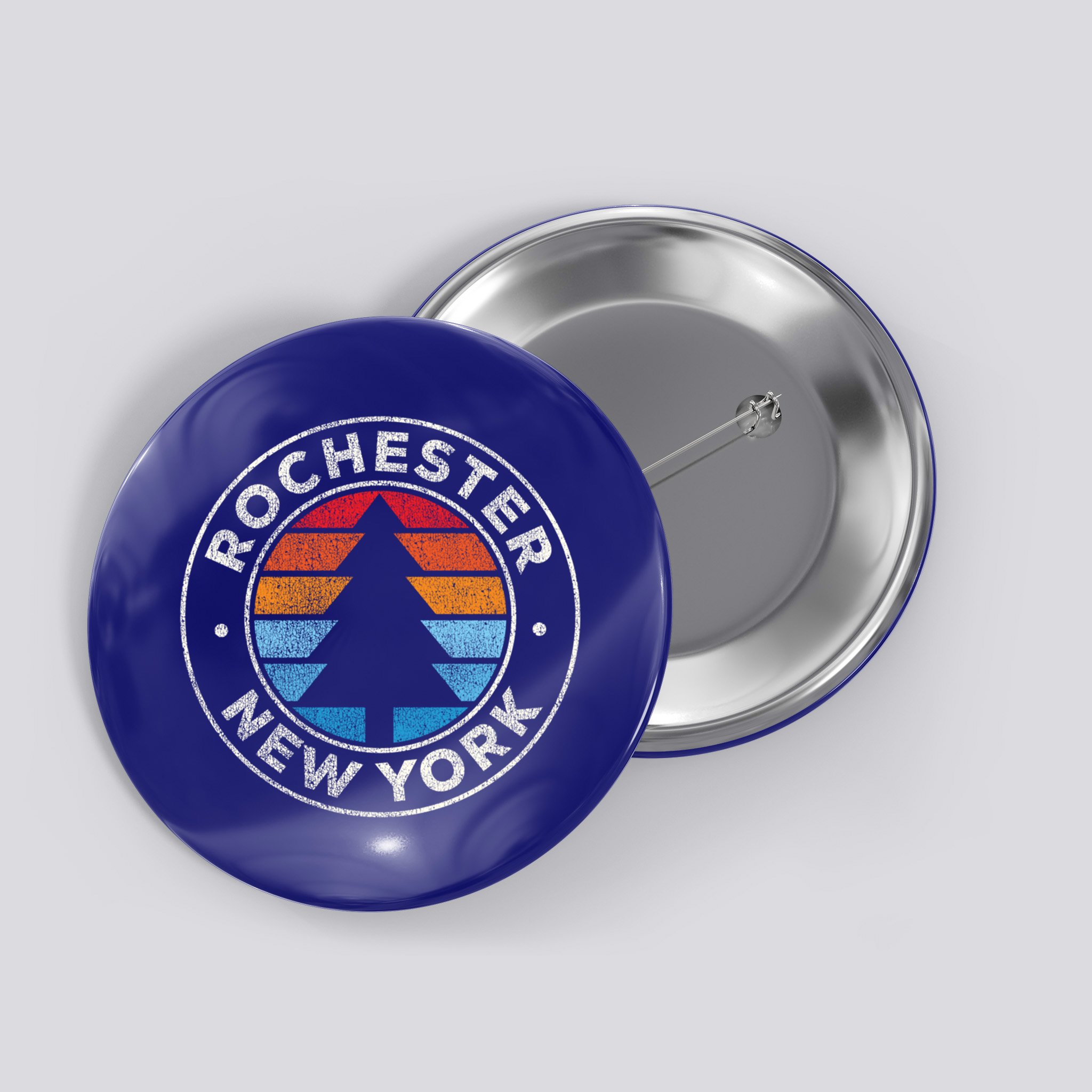 Rochester New York Ny Vintage Graphic Retro 70s Great Gift Button