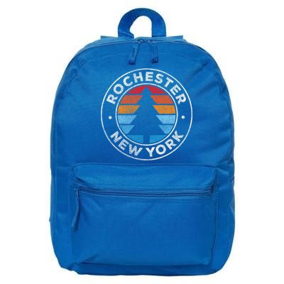Rochester New York Ny Vintage Graphic Retro 70s Great Gift 16 in Basic Backpack