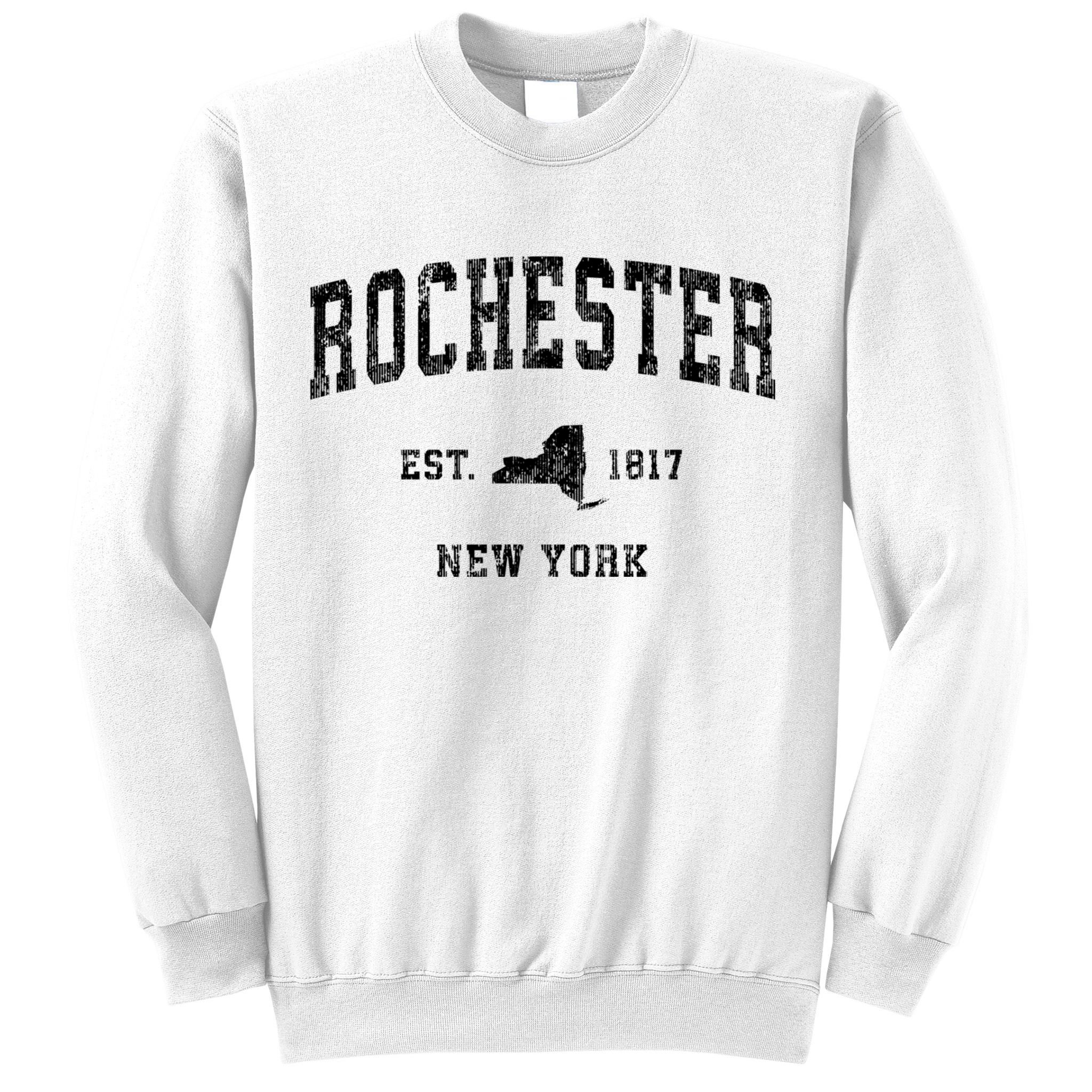Rochester New York Ny Vintage Established Athletic Sports Design Sweatshirt