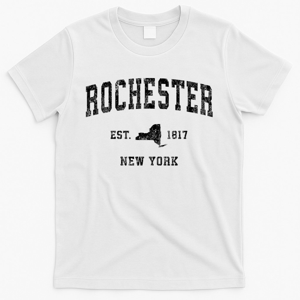 Rochester New York Ny Vintage Established Athletic Sports Design T-Shirt