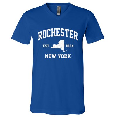 Rochester New York NY vintage State Athletic Style V-Neck T-Shirt