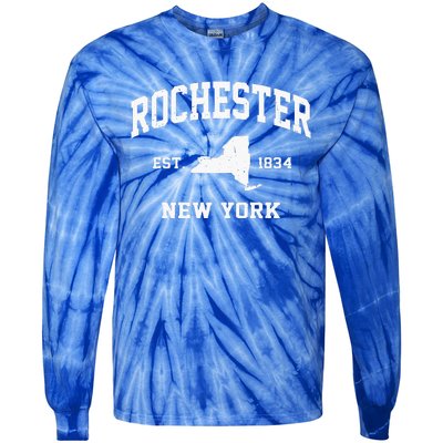 Rochester New York NY vintage State Athletic Style Tie-Dye Long Sleeve Shirt