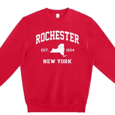 Rochester New York NY vintage State Athletic Style Premium Crewneck Sweatshirt