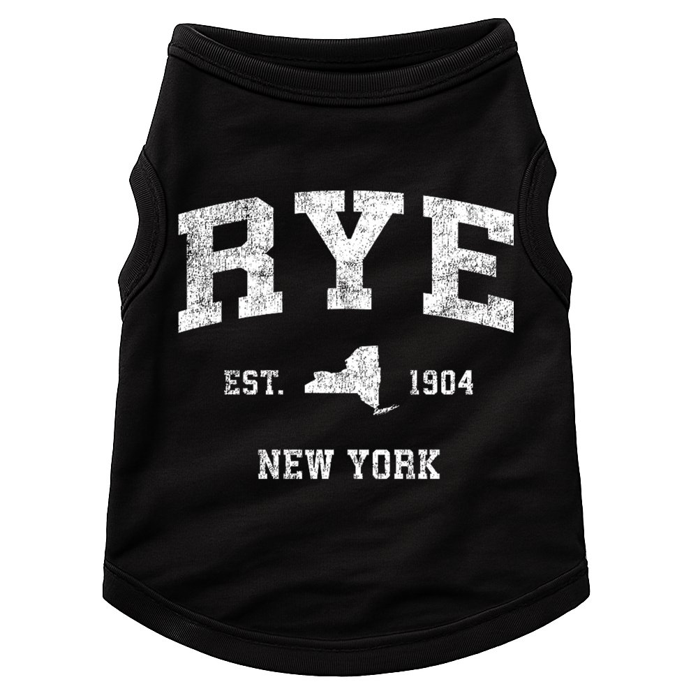 Rye New York Ny Vintage Sports Design Doggie Tank