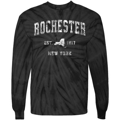 Rochester New York Ny Vintage Tie-Dye Long Sleeve Shirt