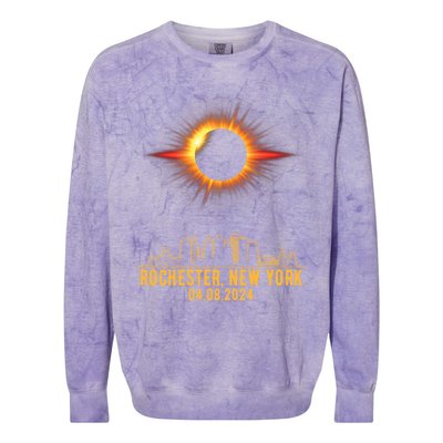 Rochester New York Total Solar Eclipse 04.08.2024 Colorblast Crewneck Sweatshirt