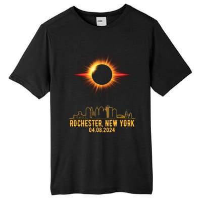 Rochester New York Total Solar Eclipse 04.08.2024 Tall Fusion ChromaSoft Performance T-Shirt