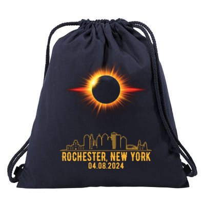 Rochester New York Total Solar Eclipse 04.08.2024 Drawstring Bag