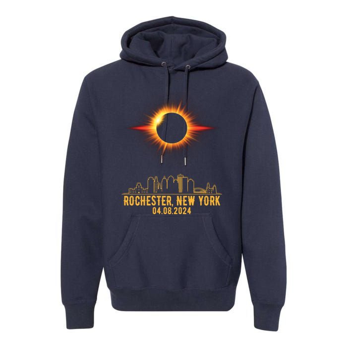 Rochester New York Total Solar Eclipse 04.08.2024 Premium Hoodie