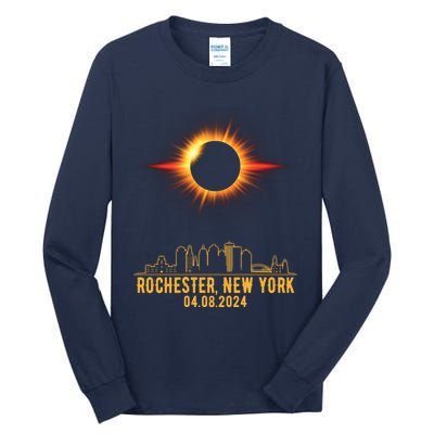 Rochester New York Total Solar Eclipse 04.08.2024 Tall Long Sleeve T-Shirt