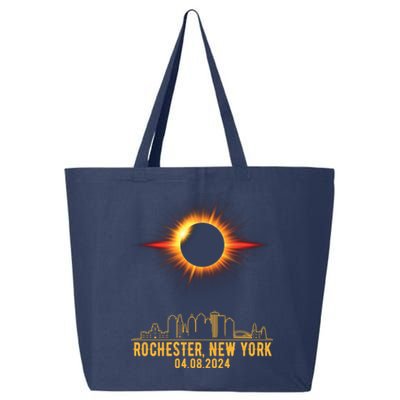 Rochester New York Total Solar Eclipse 04.08.2024 25L Jumbo Tote