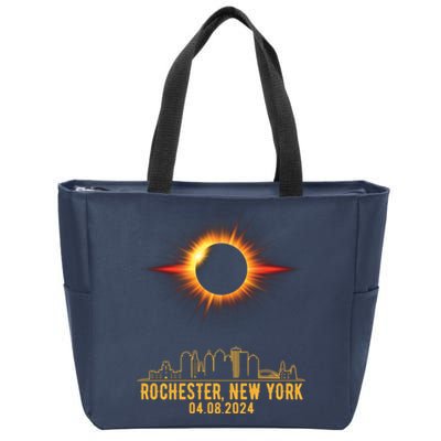 Rochester New York Total Solar Eclipse 04.08.2024 Zip Tote Bag