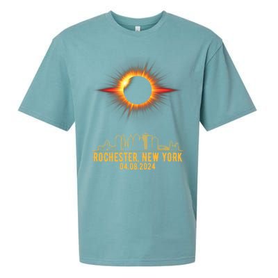 Rochester New York Total Solar Eclipse 04.08.2024 Sueded Cloud Jersey T-Shirt