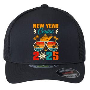 Retro New Years Cruise 2025 Cruise Squad New Years Eve Party Great Gift Flexfit Unipanel Trucker Cap