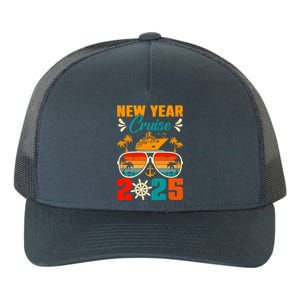 Retro New Years Cruise 2025 Cruise Squad New Years Eve Party Great Gift Yupoong Adult 5-Panel Trucker Hat