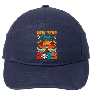 Retro New Years Cruise 2025 Cruise Squad New Years Eve Party Great Gift 7-Panel Snapback Hat