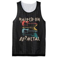 Raised On 80s Metal 80s Rock Hair Bands Metal Music Fans Mesh Reversible Basketball Jersey Tank