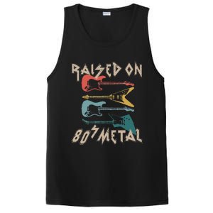 Raised On 80s Metal 80s Rock Hair Bands Metal Music Fans PosiCharge Competitor Tank