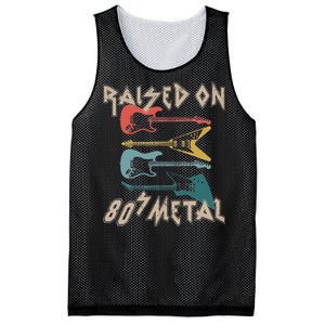 Raised On 80s Metal 80s Rock Hair Bands Metal Music Fans Mesh Reversible Basketball Jersey Tank