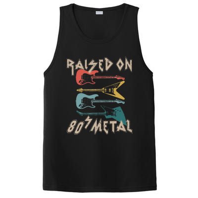 Raised On 80s Metal 80s Rock Hair Bands Metal PosiCharge Competitor Tank