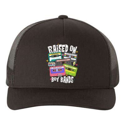 Raised On 90s Boy Bands Cassette Tape Yupoong Adult 5-Panel Trucker Hat