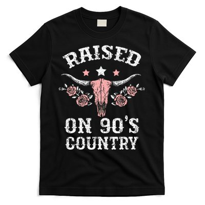 Raised On 90S Country Southern Western Cowgirl T-Shirt