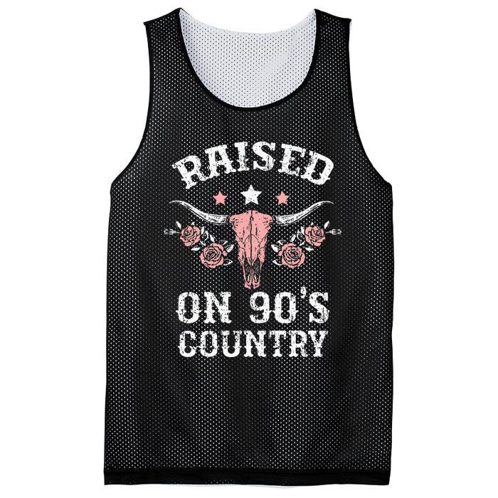 Raised On 90S Country Southern Western Cowgirl Mesh Reversible Basketball Jersey Tank