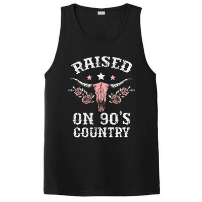 Raised On 90S Country Southern Western Cowgirl PosiCharge Competitor Tank