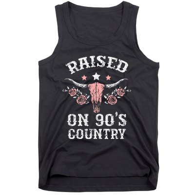 Raised On 90S Country Southern Western Cowgirl Tank Top