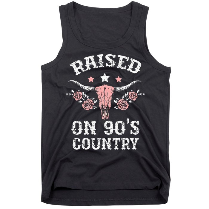 Raised On 90S Country Southern Western Cowgirl Tank Top