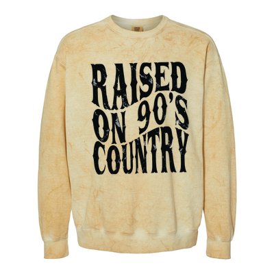 Raised On 90s Country Colorblast Crewneck Sweatshirt