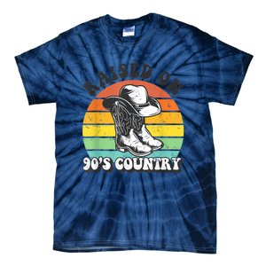 Raised On 90's Country Music Funny Tie-Dye T-Shirt