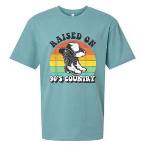 Raised On 90's Country Music Funny Sueded Cloud Jersey T-Shirt