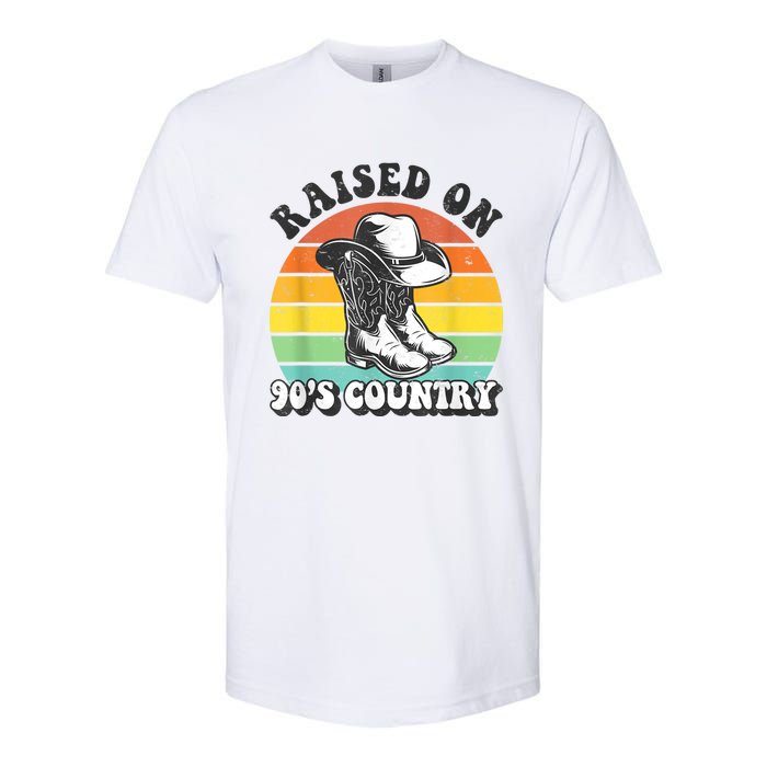 Raised On 90's Country Music Funny Softstyle CVC T-Shirt