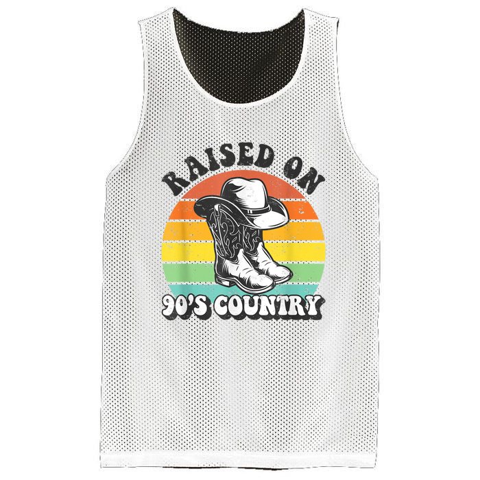 Raised On 90's Country Music Funny Mesh Reversible Basketball Jersey Tank