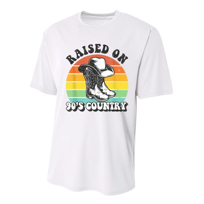 Raised On 90's Country Music Funny Performance Sprint T-Shirt